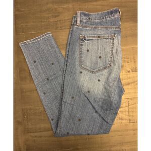 LOFT Polka Dot Jeans Modern Skinny Sz 12